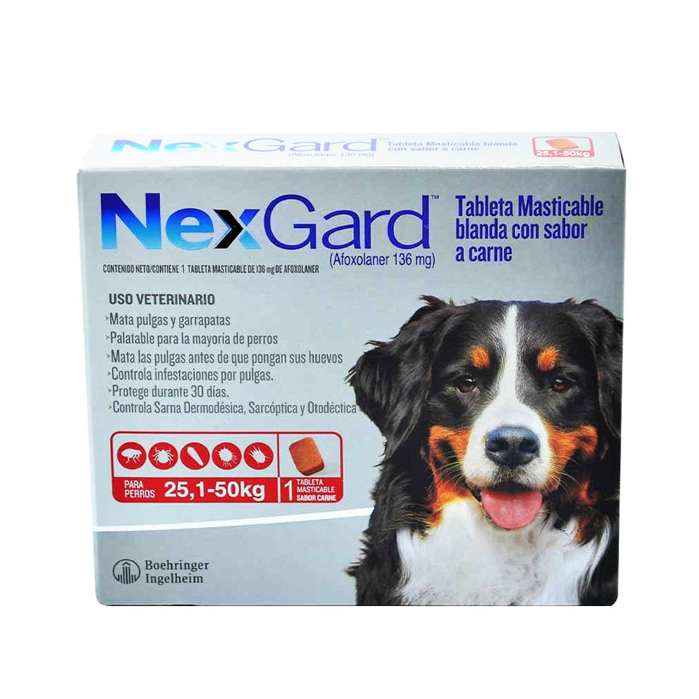 NexGard® XL Perros de 25.1 a 50 kg