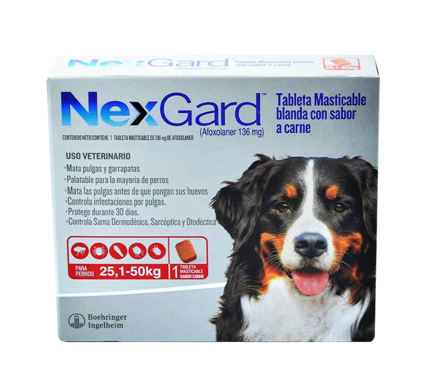 NexGard® XL Perros de 25.1 a 50 kg