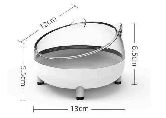 Comedero Cápsula Transparente para Mascotas