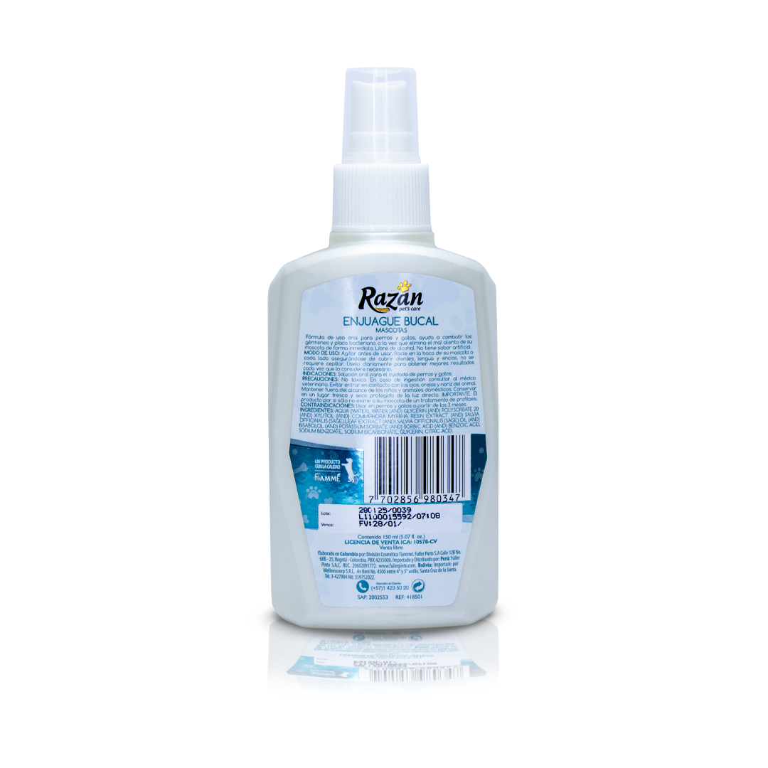 ENJUAGUE BUCAL MASCOTAS 150 ML