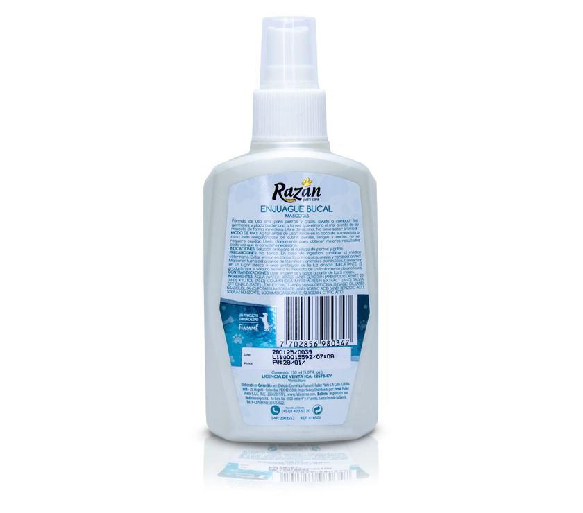 ENJUAGUE BUCAL MASCOTAS 150 ML