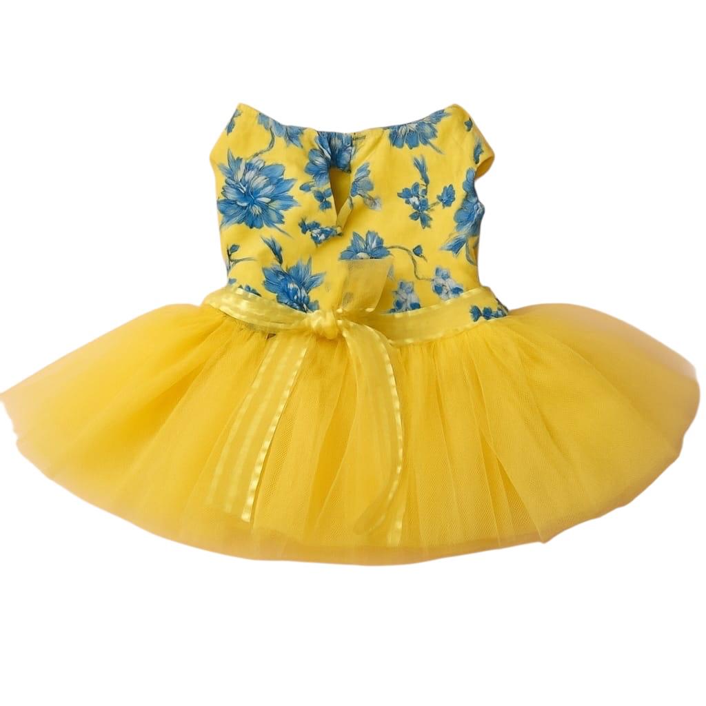 VESTIDO AMARILLO CON FLORES