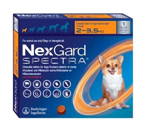 NexGard® Spectra XS Perros de 2 a 3.5 kg