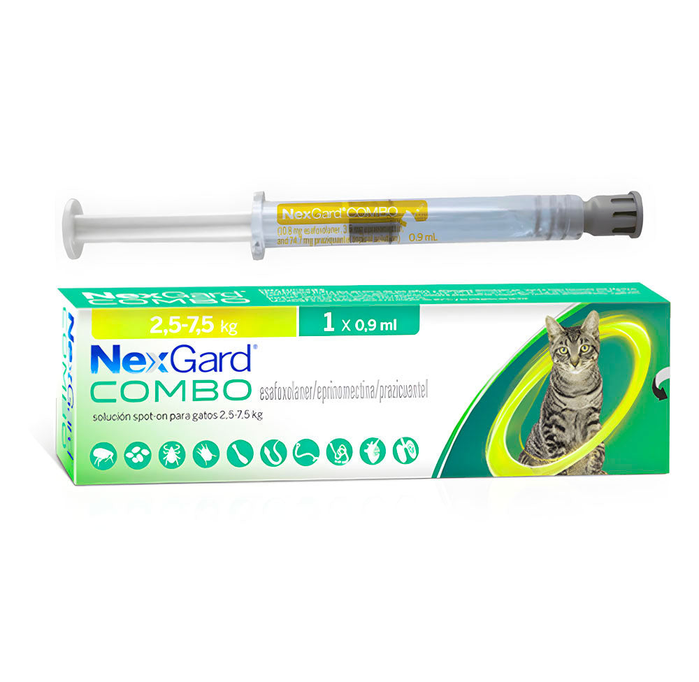 NexGard® Combo Gato L 0.9 ml (2.5 kg – 7.5 kg)