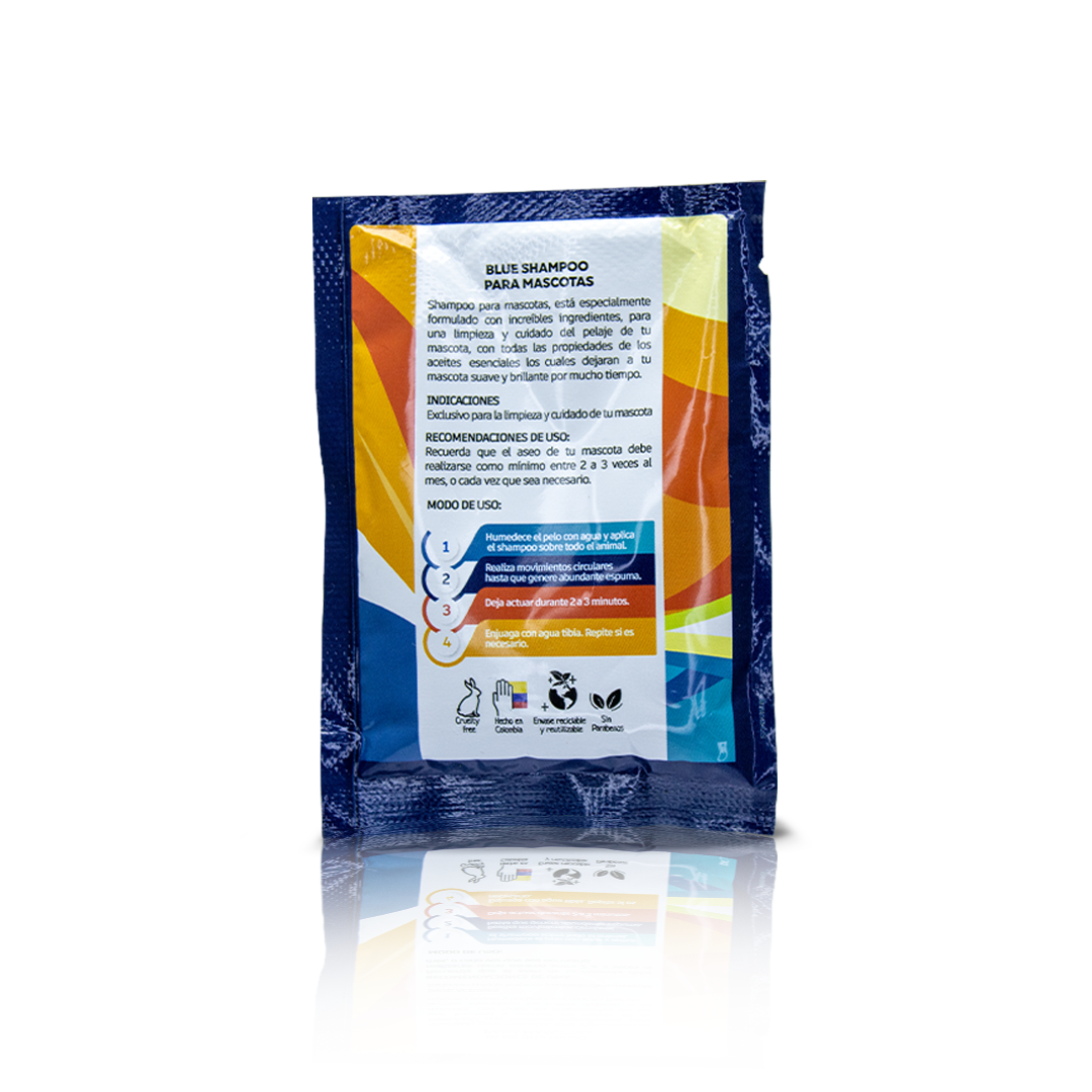 SHAMPOO BLUE MASCOTAS SACHET 30 ML